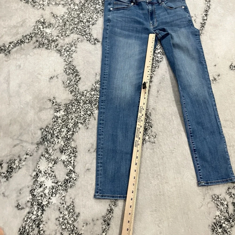 American Eagle Skinny Super Stretch Jeans Womens 12 Medium Wash Mid Rise Denim